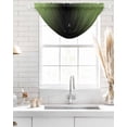 thumbnail image 4 of Waterfall Valances for Windows, Dark Sea Green Black Ombre Kitchen Sheer Valance Curtains, Modern Gradient Abstract Art Rod Pocket Elegant Swag Valances for Living Room Bedroom, 47.2"x38.5", 2 Panel, 4 of 8