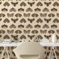 thumbnail image 2 of Ambesonne Wingy Pattern Peel & Stick Wallpaper for Home, Neutral Butterfly Art, 13"x100", Beige Dark Taupe Ecru, 2 of 5