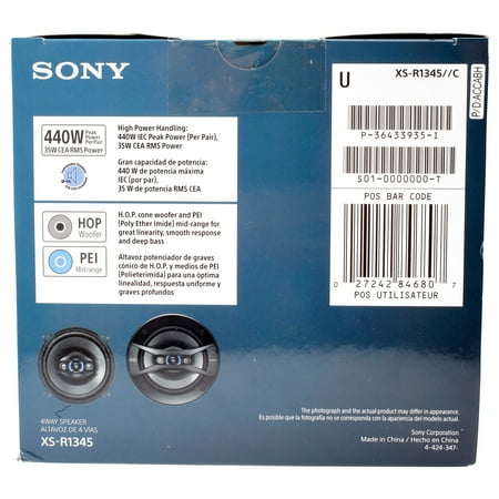 Sony XS-R1345 5-1/4" 4-Way Car Speaker