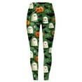 thumbnail image 6 of CAUYDY Women's Brushed Christmas Halloween Ankle Length Seasonal Printed Leggings(Green,XXL), 6 of 7