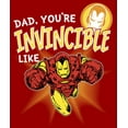 thumbnail image 2 of Men's Marvel Dad You're Invincible Like Iron Man  Graphic Tee Red 3X Large, 2 of 5