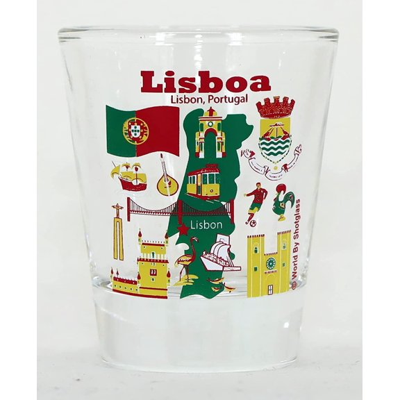 Lisbon (Lisboa) Portugal Great Portuguese Cities Collection Shot Glass
