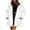 White, variant on Ruimatai Women's Winter Quilted Snap Jacket with Hood, Solid Color Casual Long Sleeve Coat, Warm Polyester Puffer Coat for Daily Wear