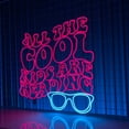 thumbnail image 2 of Handmadetneonsign All The Cool Kids Are Reading Neon Sign, Motivational Quotes Wall Art Decor, Bedroom Wall Decor, 2 of 5