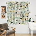 thumbnail image 6 of Retro 70s Mid Century Rod Pocket Valance Curtains,Minimalism Modern Rainbow Colorful Modern Boho Geometric Print 3Pcs Rod Pocket Window Treatment Tiers Valance,1 Valance(54"x18")+2 Tiers(27.5W x24L), 6 of 6