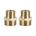 thumbnail image 1 of Reductor de boquilla hexagonal de latón de 3/4" a 1/2", accesorio macho para conexiones de tubos de agua, diseño reforzado, 1 of 8