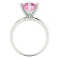 thumbnail image 4 of Solitaire Engagement Ring for Women - 3ct Simulated Pink Diamond in 14K White Gold Promise Ring, 4 of 6