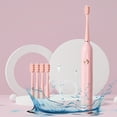 thumbnail image 2 of Dengmore Electric Toothbrush with 4 Brush Heads, Low Noise, Smart Timer IPX7 Waterproof, Deep Clean 5 Modes, Soft Bristles, Portable Electric Rechargeable Toothbrush for Adults, 2 of 7