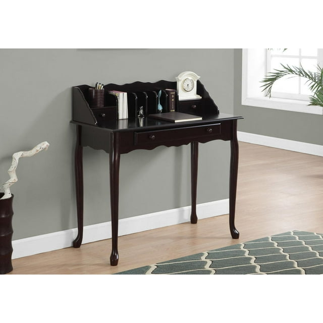 Monarch Specialties Computer Desk, Home Office, Laptop, Storage Drawers, 36"l, Work, Wood, Brown, Traditional