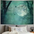 thumbnail image 2 of Orinice Bird Moon Forest Tapestry Wall Hanging Unique Style Home Decor Art for Living Room Bedroom Apartment Farmhouse Dorm 50x40inch, 2 of 6
