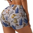 thumbnail image 2 of Naloa Antique Vintage Teapot Coffee Grinder Biker Shorts for Women Seamless Scrunch Short Women’s Yoga Shorts for Gym Running Sport Shorts - Small, 2 of 9