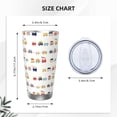 thumbnail image 4 of Picia Colorful Trains Pattern 20 oz Tumbler Stainless Steel Vacuum Insulated Coffee Ice Cup Double Wall Travel Flask Dual Lid Water Bottle, Eco-friendly Car Cup-Without Straw, 4 of 8