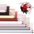 thumbnail image 2 of 160 hojas de papel de regalo de flores, 8 colores impermeables, hojas de embalaje de ramo con bordes de oro rosa, suministros de ramo de floristería semitransparentes para manualidades, 22.8 × 22.8 pu, 2 of 6