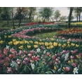 thumbnail image 2 of Roelofs, Wouter 14x12 White Modern Wood Framed Museum Art Print Titled - Flowerbed, 2 of 4