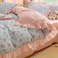 thumbnail image 1 of Sanrio Cartoon Hello Kitty Pure Cotton Four-piece Set Cute Princess Style Bed Sheet Quilt Cover Pillowcase Three-piece Gift Set RJ, 1 of 7