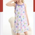 thumbnail image 4 of Cethrio Toddler Girls Nightgowns, Soft Lightweight Printed Sleeveless Summer Sleepshirts Purple Size 4 T, 4 of 4