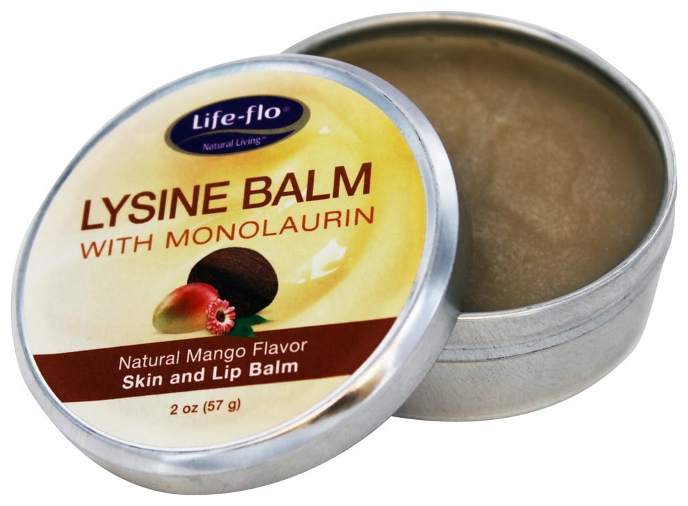 LifeFlo Lysine Skin & Lip Balm with Monolaurin Natural Mango 2 oz