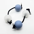 thumbnail image 3 of Œufs de Sable Asalato Shakers Africains Instrument de Percussion à Boule de Rythme Bleu et Blanc, 3 of 10