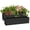 Black.1, variant on Weather-Resistant Metal Wall Planter Box, Galvanized Rust-Resistant Hanging Planter with Drainage Holes.