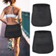 thumbnail image 5 of Pantalones cortos de fitness con bolsillos y falda negra para mujer para correr y hacer ejercicio, talla L, 5 of 8