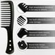 thumbnail image 3 of Peine de dientes anchos Cepillo para el cabello Peine ancho Peine de barbero maestro Peine de peluquería Peine antiestático resistente al calor Reduce la rotura del cabello para cabello largo mojado, 3 of 5