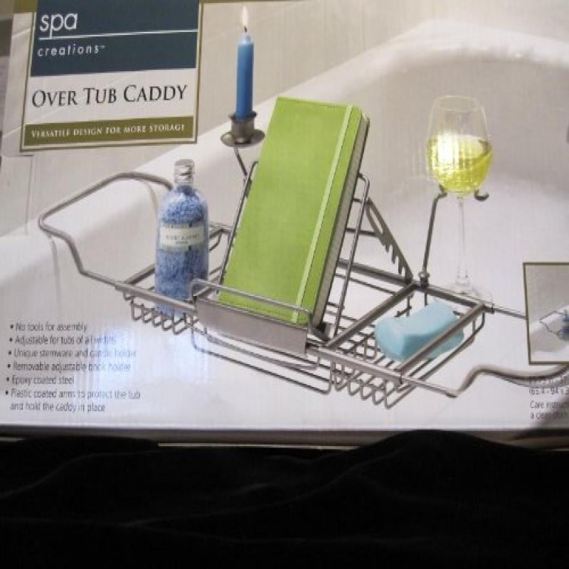 Over Tub Caddy by Spa Creations Satin Nickel Finish Adjustable