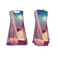 thumbnail image 7 of KLL Dreamy Moonlit Window Pattern Womens Summer Dresses 2025,Loose Round Neck Sleeveless Sundresses Tank Dresses with Pockets, 7 of 7
