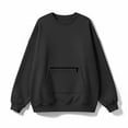 thumbnail image 6 of Tqcoqu Women's Crew Neck Oversized Sweatshirt, Long Sleeve Pullover with Zipper Kangaroo Pocket Casual Top, 6 of 9
