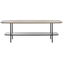 SAFAVIEH Kayleigh Modern Wood Coffee Table, Light Grey Oak/Matte Black/Black