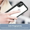 thumbnail image 3 of Case for iPhone X iPhone Xs Case Slim Dropproof [Defend from Drop/Scratch/Slip/Fingerprint] Clear Acrylic Hard Back Soft TPU Bumper Hybrid Phone Cover for iPhone X Xs-Black, 3 of 15