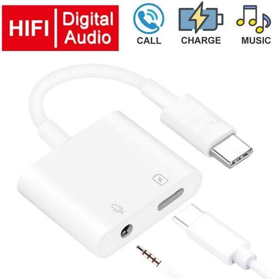 USB C to Headphone Jack Adapter with 3.5mm Aux Audio and Type c Charger Dongle Converter USBC Earphone Adaptor for iPad Pro 12.9" Essential HTC U11 Google Pixel 3 3XL 2 XL Pixel 2 Headphone Adapter
