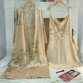 thumbnail image 3 of Women's Satin Silky Print Cami Nightgown with Robe Set 2 Piece Sleepwear Nightgown Kimonos, 3 of 3