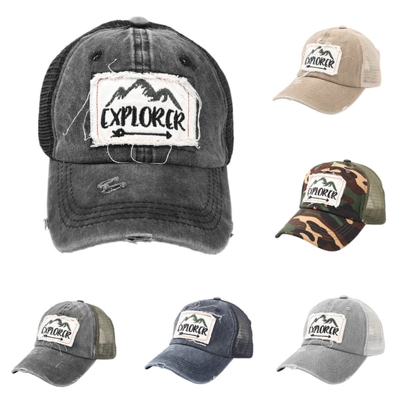 Only Moment Navy Unisex Vintage Washed Baseball Cap Hat Polyester,Cotton for Running Workouts and Outdoor Activities All Seasons One Size