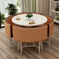 thumbnail image 1 of Modern Round Dining Table Set Chairs Lunch Kitchen Nordic Luxury Dining Table Magazine Mesas De Comedor Living Room Furniture My Lux Decor Round, 1 of 59
