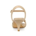 thumbnail image 2 of BLISSFUL STEP Women's Shoes Kitten Heel Open Toe Cross Straps Adjustable Ankle Strap Sandals Nude 7, 2 of 7