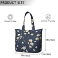 thumbnail image 4 of Wildflower Daisy Travel Tote Boho Vintage Weekender Bag, , Large Capacity, Adjustable Shoulder Strap, 4 of 5
