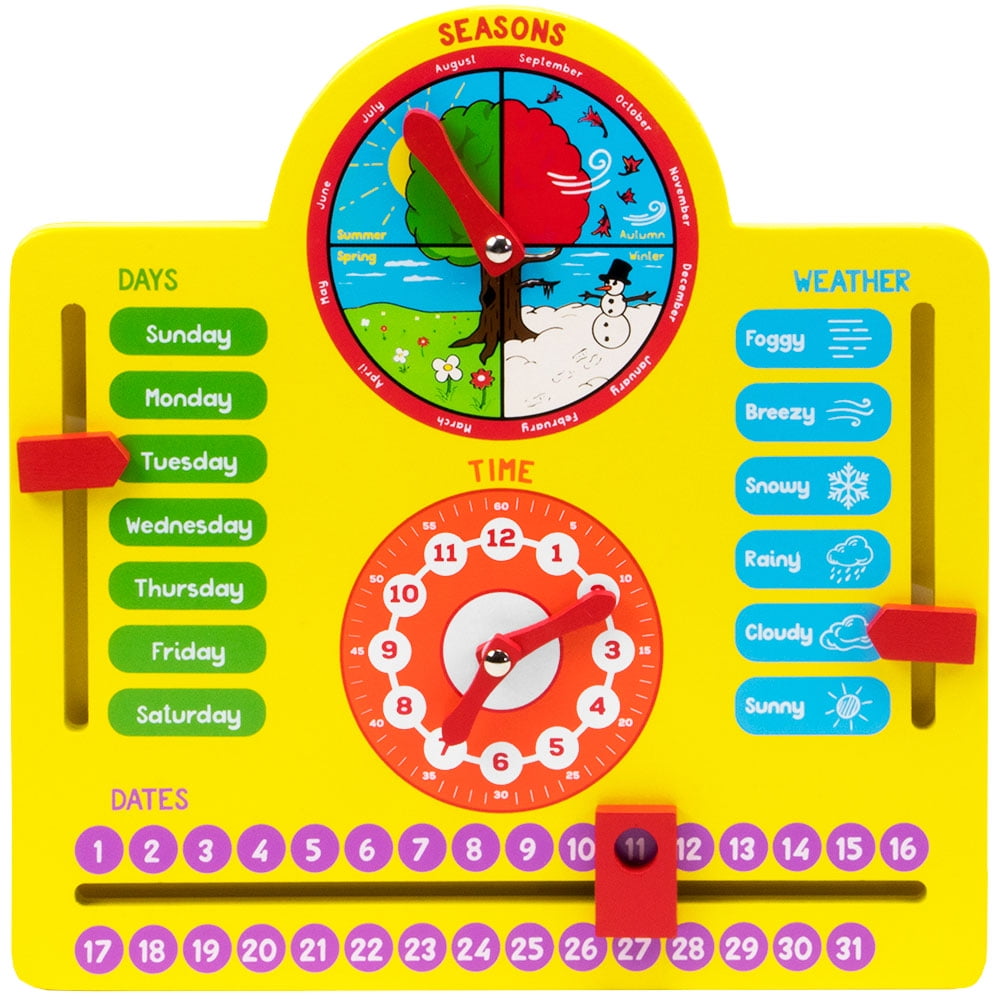 Imagination Generation My First Calendar Wooden Learning Tool Teaches