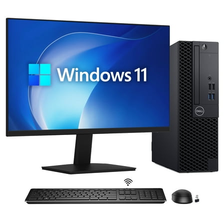 Restored Dell OptiPlex 3070 SFF Business Desktop PC 24 inch FHD Monitor Intel Hexa Core I5-8500 8th gen Processor Up to 4.10GHz | 16GB DDR4 RAM | 512GB NVMe SSD Windows 11 Computer (Refurbished)