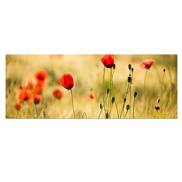 simhoa 1 Piece Modern Abstract Pictures Canvas Prints Paintings for Home Ornament Red Flower
