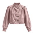 thumbnail image 5 of MaFYtyTPR Women's Denim Jackets Long Sleeve Button Down Cardigan Jacket Fall Winter Fashion Versatile Cropped Jean Outerwear Z-Pink M, 5 of 7