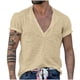 thumbnail image 2 of pstuiky Camisas de manga corta para hombre, Camisa de vestir informal lisa con textura hawaiana de manga corta con botones para hombre camisas casuales para hombre s, 2 of 6