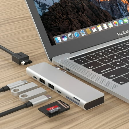 HyperDrive USB C Hub, Best Mac Type-C Dual Hub Adapter for MacBook Pro 2019 2018-2016 13
