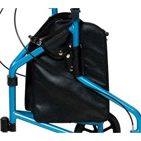 Lumex 3-Wheel Cruiser, Small & Lightweight Folding Walker for Seniors, Bondi Blue