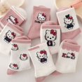 thumbnail image 4 of 5 pares de calcetines de niña Sanrio Hello Kitty, calcetines de algodón de otoño e invierno con bonitos dibujos animados, accesorios de ropa para niñas, 4 of 5
