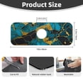 thumbnail image 2 of Xecao Watercolor Blue Marbled for Kitchen Sink Splash Guard Faucet Mat , Faucet Guard & Draining mat, (15" X 5.5" ), 2 of 7