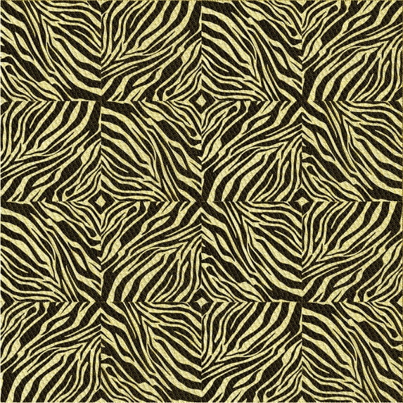 Ahgly Company Indoor Square Patterned Metallic Gold Area Rugs, 6' Square