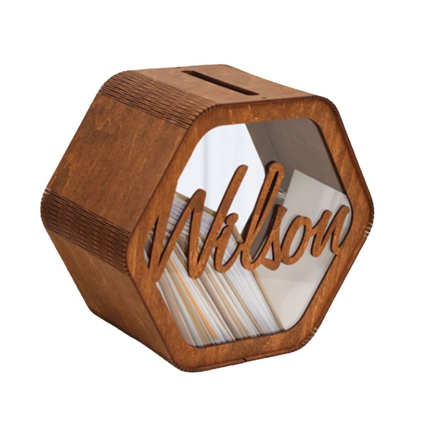 Wooden wedding card box