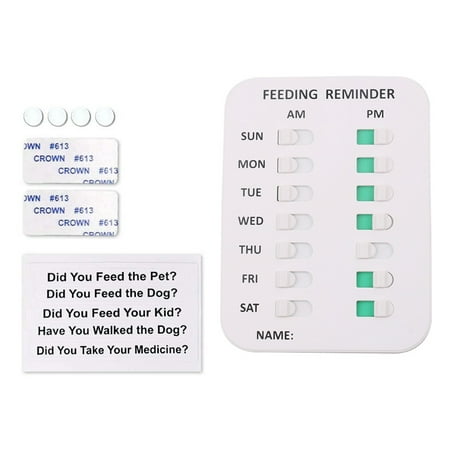 

GHOONEY Dog Feeding Reminder Magnetic Reminder Sign Daily Indication Chart Easy to Stick on Any Fridge Magnet or Plastic Surface