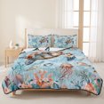 thumbnail image 3 of King Quilt Set 96''x106'', Sea Turtle Lightweight Bedspread Coverlet Set with 2 Pillow Shams, Summer Beach Coastal Nautical Coral Blue Red Breathable All Season Quilt Bedding for Bedroom/Guest Room, 3 of 9