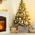 thumbnail image 3 of Gymax 37 x 27 inches Solid Wooden Christmas Tree Box w/ Hook & Loop Fasteners Grey, 3 of 10